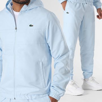 Lacoste - Chándal con logo bordado de cocodrilo azul claro