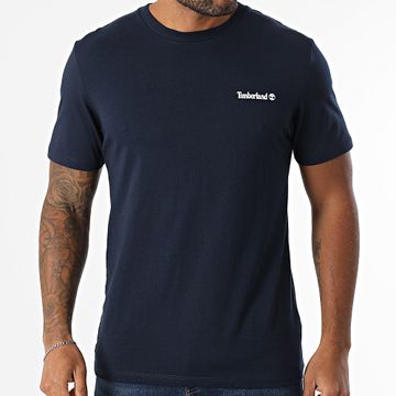 Timberland - Camiseta Small Linear Logo Print A5QQT Azul Marino