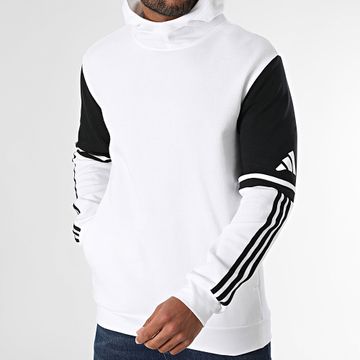 Adidas Performance - Sudadera con capucha a rayas SQ25 JD2976 Blanco Negro