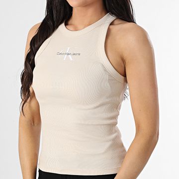 Calvin Klein - Camiseta de tirantes para mujer 5301 Beige