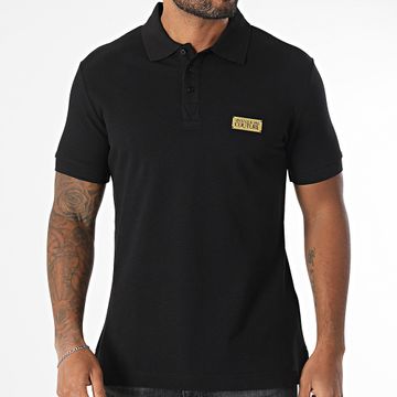 Versace Jeans Couture - Polo de manga corta 78GAGT08-CJ01T Negro Oro