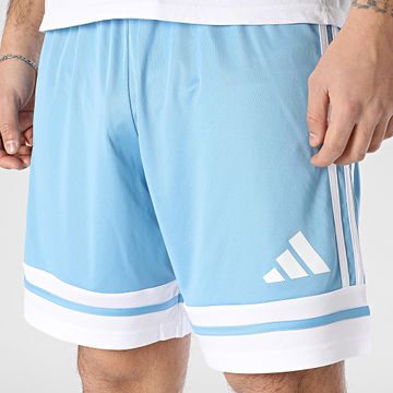 Adidas Performance - Pantalón Corto Squa 25 JH3407 Azul Claro Blanco
