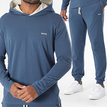 BOSS - Conjunto de camiseta con capucha y pantalón de chándal 50515306 50515305 Azul Marino