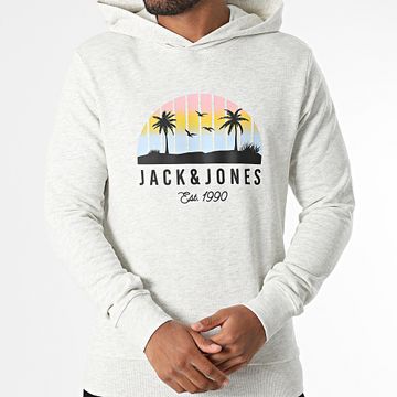 Jack And Jones - Sudadera con capucha Palm Heather Grey