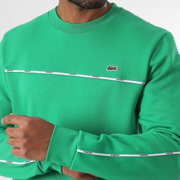Lacoste - Sudadera con cuello redondo y logotipo bordado en cocodrilo verde