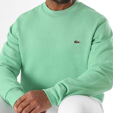 Lacoste - Sudadera con cuello redondo y logotipo bordado en cocodrilo verde