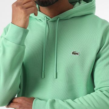 Lacoste - Sudadera con capucha y logo bordado Cocodrilo Classic Fit Verde