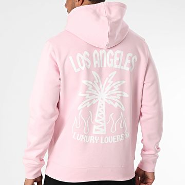 Luxury Lovers - Palm LA Sudadera Blanco Rosa