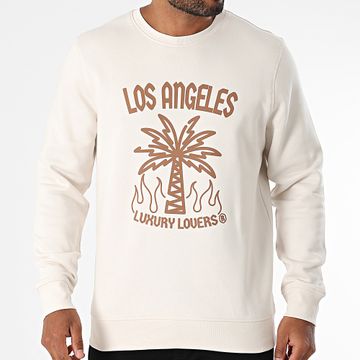 Luxury Lovers - Sudadera cuello redondo Palm LA Moka Beige