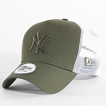 New Era - Gorra Trucker League Essential NY 60675517 Verde Caqui Blanco