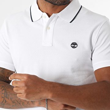 Timberland - Polo Manga Cuello Estampado A6BV8 Blanco