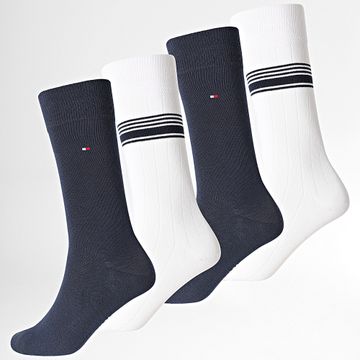 Tommy Hilfiger - Lote de 4 pares de calcetines 701235882 Blanco Azul Marino