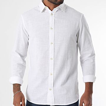 Jack And Jones - Camisa de verano de manga larga blanca