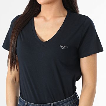 Pepe Jeans - Camiseta cuello pico mujer Macy PL506051 Azul marino