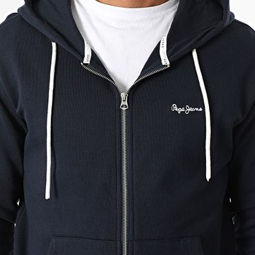 Pepe Jeans - Essential Sudadera con capucha y cremallera PM582840 Azul marino