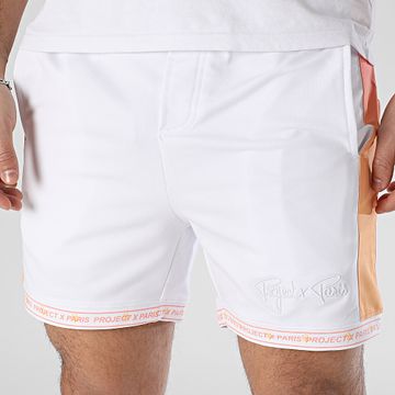 Project X Paris - Pantalones cortos de jogging con banda 2440092 Blanco Naranja