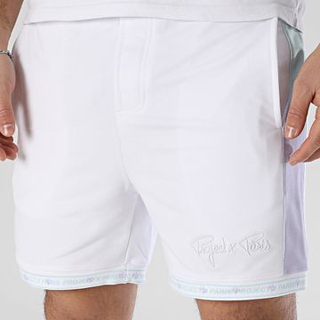 Project X Paris - Pantalones cortos de jogging con banda 2440092 Blanco Verde Morado