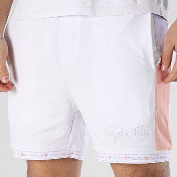 Project X Paris - Pantalón Corto 2440092 Blanco Violeta Coral