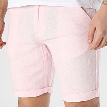 Blend - Pantalones cortos chinos de lino 20717870 Rosa