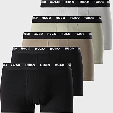 HUGO - Pack de 5 Boxers 50532619 Negro Gris claro Verde claro Topo