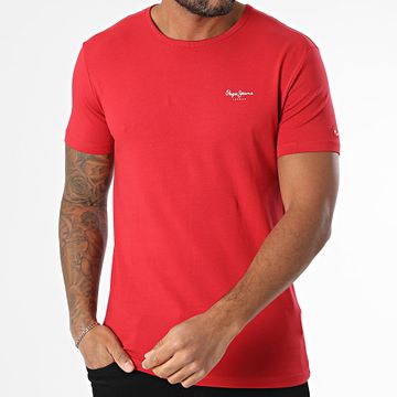Pepe Jeans - Camiseta Slim Original Basic PM508212 Roja
