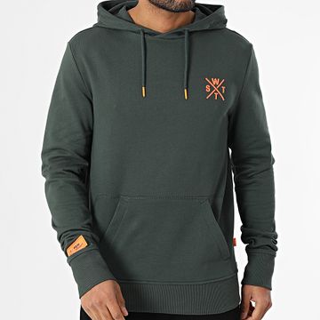 Watts - Sudadera Sprays Verde Oscuro Naranja