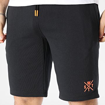 Watts - Venice Jogging Shorts Negro Naranja Fluo