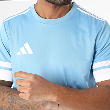 Adidas Performance - Camiseta A Rayas SQUA25 Jersey JG5828 Azul Claro Blanco
