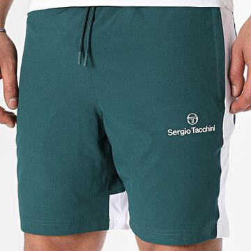 Sergio Tacchini - Giardino 41006 Pantalón Corto Verde Oscuro Blanco