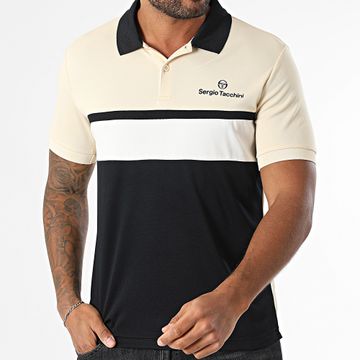 Sergio Tacchini - Polo de manga corta Elfetta 41029 Beige Negro Blanco Negro