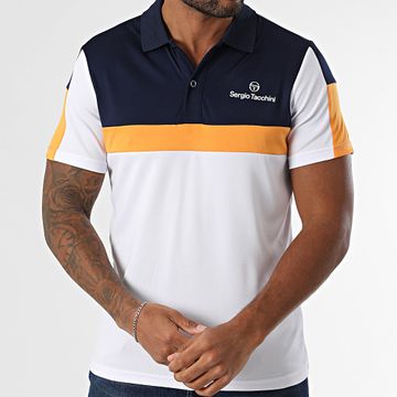 Sergio Tacchini - Polo de manga corta Alata 41050 Azul Marino Blanco Naranja