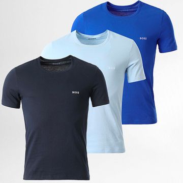 BOSS - Lote de 3 camisetas 50532468 Azul claro Azul real Azul marino