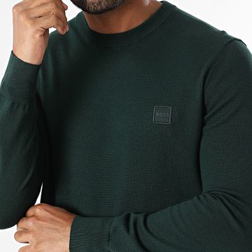 BOSS - Jersey Kanovano 50527583 Verde oscuro