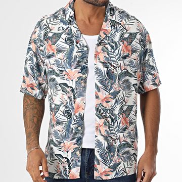 Jack And Jones - Jeff Tropical Camisa Manga Corta Blanco Verde Azul Naranja