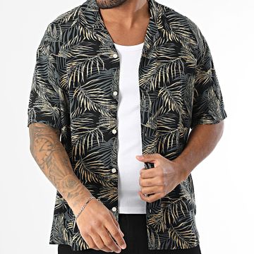Jack And Jones - Jeff Tropical Camisa Manga Corta Negro Antracita Gris Beige