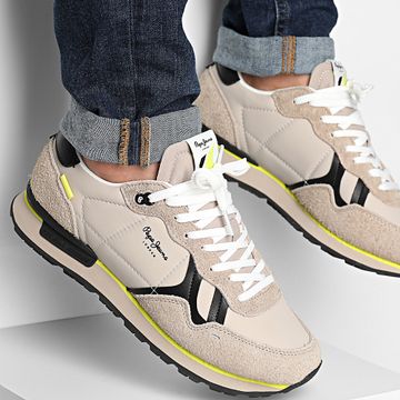 Pepe Jeans - Baskets Brit Fly PMS40033 Beige Piedra Oscuro
