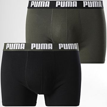 Puma - Juego de 2 Boxers 701226387 Caqui Verde Negro