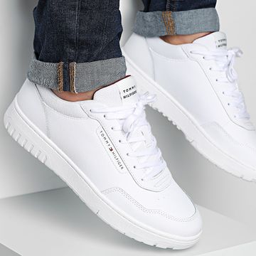 Tommy Hilfiger - Core Leather Pinperf 5466 Zapatillas blancas
