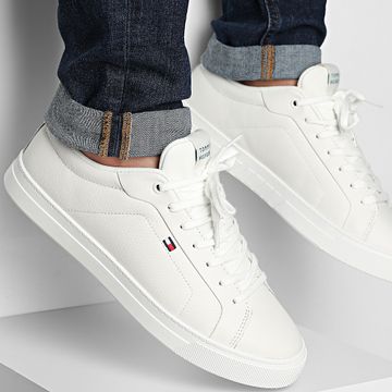 Tommy Hilfiger - Zapatillas Icon Court Pinperf Piel 5483 Crudo