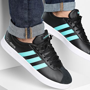 Adidas Performance - Baskets VL Court Mer JR1068 Core Black Semi Mint Rush Footwear White