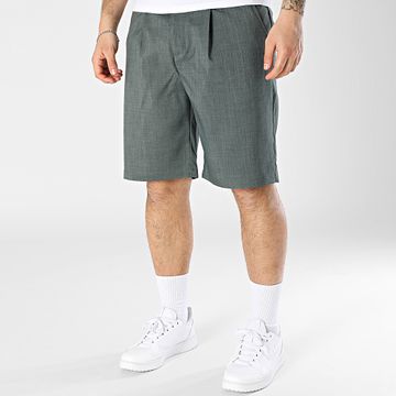 Frilivin - 389 Pantalones cortos chinos Verde jaspeado oscuro