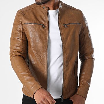 Frilivin - Cazadora biker camel
