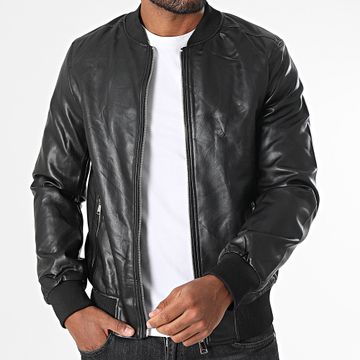 Frilivin - Chaqueta negra con cremallera