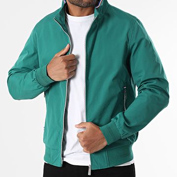 Kymaxx - Chaqueta verde con cremallera