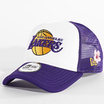 New Era - Los Angeles Lakers Gorra Trucker Flor Morado Blanco