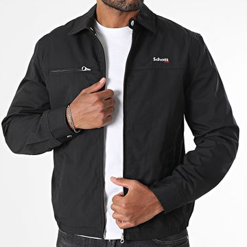 Schott NYC - Chaqueta negra con cremallera Cadams