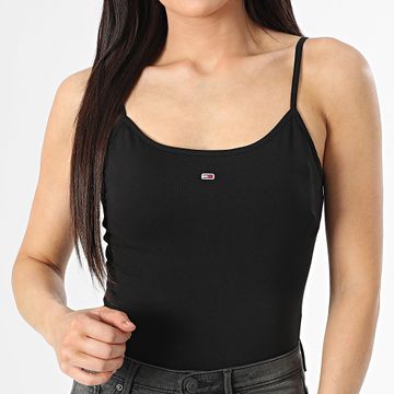 Tommy Jeans - Camiseta de tirantes para mujer Essential 0675 Negro