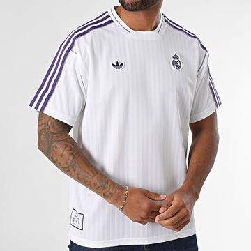 Adidas Originals - Real Madrid Camiseta Rayas JF2581 Blanco Morado