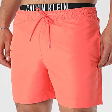 Calvin Klein - Shorts de baño Medium Double 1093 Coral