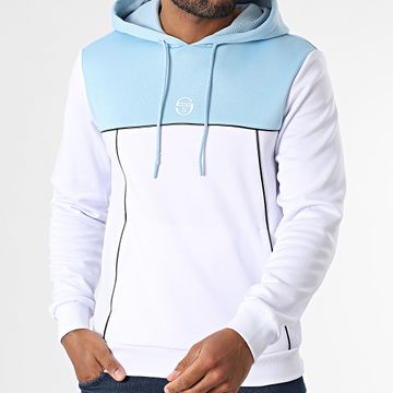 Sergio Tacchini - Deriva 41016 Sudadera con capucha Blanco Azul claro